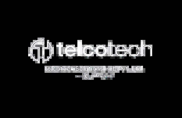 Telcotech Solutions Hub Pvt. Ltd. logo with company name and JATC Group affiliation on black background